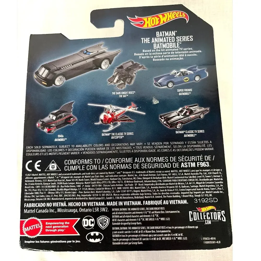2021 Hot-Wheels Batman The Animated Series Batmoblie DC Universe Diecast